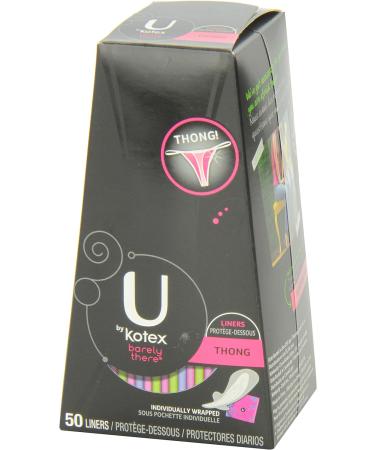 U By Kotex Barely There Thong Panty Liners 50 Count - Pack of 50 - Buy Online on GoSupps.com