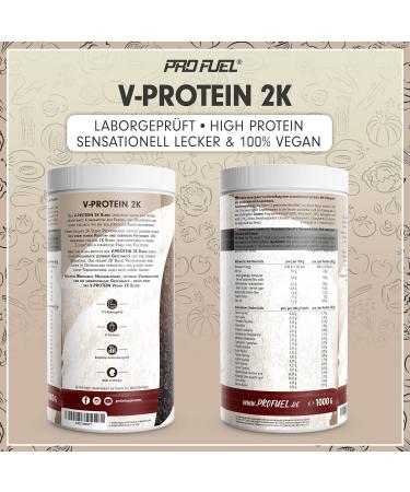 Vegan Chocolate Protein Powder 1kg - Creamy & Delicious 2K Blend High-Quality Pea Protein Soy-Free 71% Protein - Perfect for Travel! - Buy Online on GoSupps.com