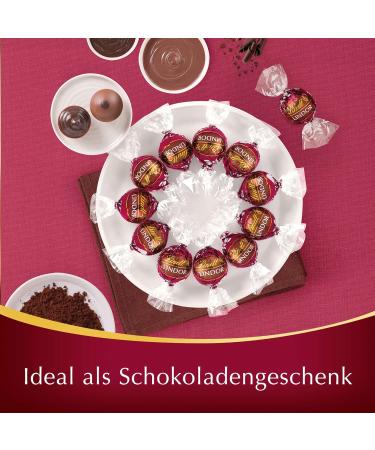 Lindt Lindor Double Chocolate Balls 137g | Premium Whole Milk Chocolate with Melting Filling | Perfect Praline Gift | Buy Internationally - Buy Online on GoSupps.com