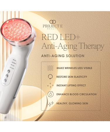 RED LED+ Anti-Aging Therapy by Project E Beauty | Collagen Boosting | Instant Firming and Lifting | Reduces Fine Lines & Wrinkles | Tightens & Tones | Rechargeable & Portable - Buy Online on GoSupps.com