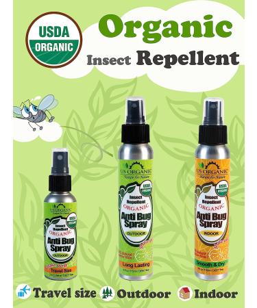 USDA Certified Organic Mosquito Repellent Pump Sprays - Deet-Free, Cruelty-Free, Lab Tested for Proven Results (2 oz, Pack of 2) - Buy Online on GoSupps.com