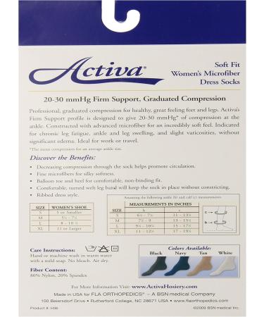 Buy Activa 20-30 mmHg Soft Fit Knee High Socks - Navy Small | Best Compression Socks for Travel & Health - Buy Online on GoSupps.com