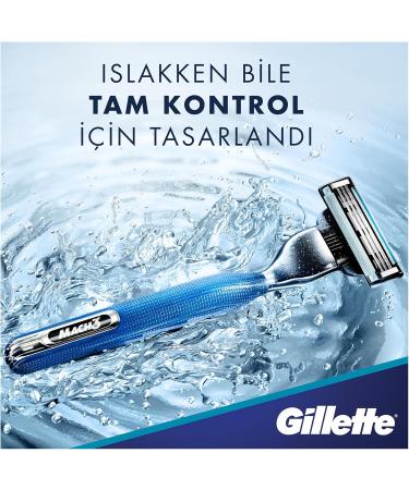 Gillette Mach3 Start Razor + 2 Sheets with Aqua-Grip Handle for Full Control Even Wet - Buy Online on GoSupps.com