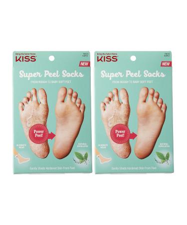 KISS Super Peel Socks- Naturally Exfoliates (2 PACK)