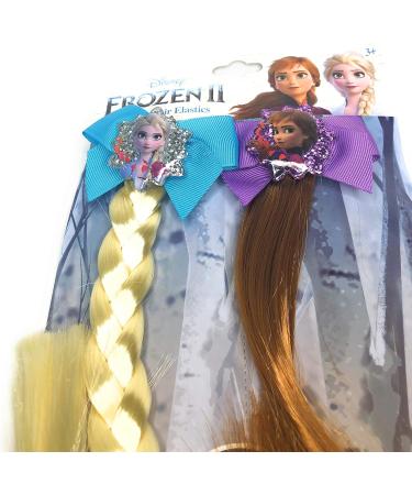 Disney Frozen II Elsa & Anna Faux Hair Clip Set (2-Pack) for Girls - Buy Online on GoSupps.com