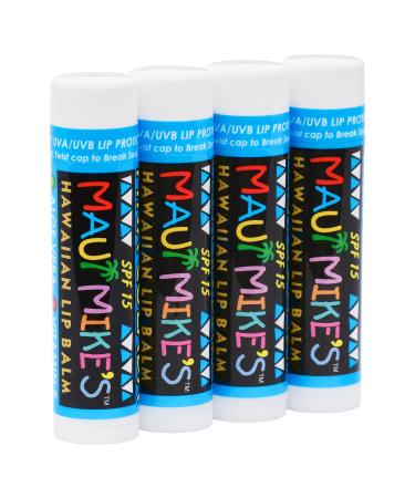 Best LIP BALM for Chapped Lips by Maui Mike s Pina Colada (4 pack) Glides on Smooth for Soothing Lip Care - SPF 15 Aloe Vitamin E - Restore Dry Lips Today! (Pina Colada) - Buy Online on GoSupps.com