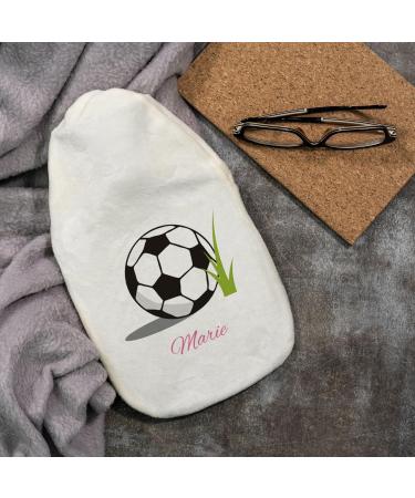 Personalized Hot Water Bottle - 800ml Cozy Cover with Custom Text | Perfect Gift for Children & Adults - Football Design - Buy Online on GoSupps.com