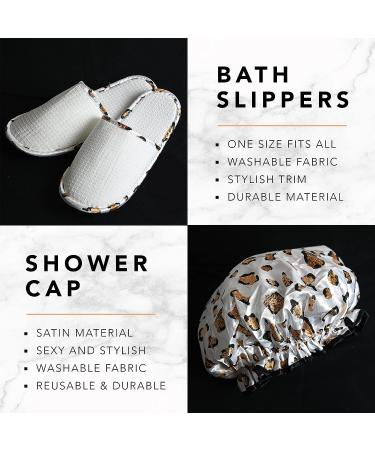 Honey Almond Scent Fathers Day Home Spa Kit | Bath Gift Basket with Vit E-Rich Essentials | Shower Steamer, Ear Candles & Organic Lip Balm | 21Pc Set in Leopard Basket - Buy Online on GoSupps.com