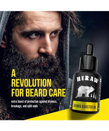 Heraw Beard Oil for Men - Nourishing & Styling Beard Oil with Argan Jojoba & Almond Oil - 30ml - Boost Beard Growth & Softness - Buy Online on GoSupps.com