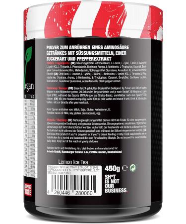 Juic3d EAA Powder (Iced Tea Lemon) 450g | Vegan Tasty & Instant Amino Acids - Buy Online on GoSupps.com