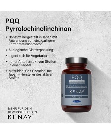  kenay PQQ - Pyrrolochinolinolinone 20mg Dietary Supplement 60 Vegan Capsules PREMIUM PRODUCT - PQQ - Pyrrolochinolinolinone - Buy Online on GoSupps.com