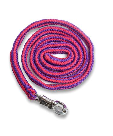 Lead rope horse tie rope for horses with stable panic hook length 2m many colors (red-purple)