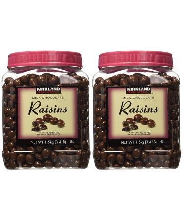 Kirkland Signature Milk Chocolate Raisins 108 Ounce - 2 Pack | Bulk Chocolate Covered Raisins - Buy Online on GoSupps.com