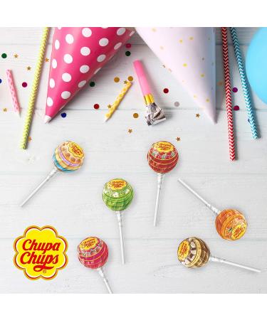  Chupa Chups Chupa Chups - Bag of 30 Mini Lollipops - Assorted Flavors - Chupa Chups Cola and Strawberry Orange and Apple Flavors - Fruit Pulp Lollipops - 0% Fat - 180g - Buy Online on GoSupps.com