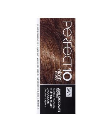 Clairol Nice'n Easy Perfect 10 6WN Light Chocolate Brown Permanent Hair Dye - Pack of 1 - Buy Online on GoSupps.com