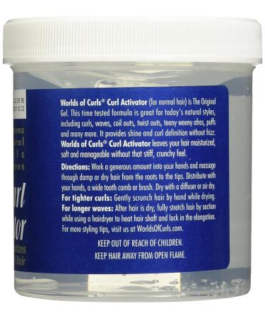 Worlds Of Curls Curl Activator Regular Gel 16.2oz - Define and Enhance Your Curls - Buy Online on GoSupps.com