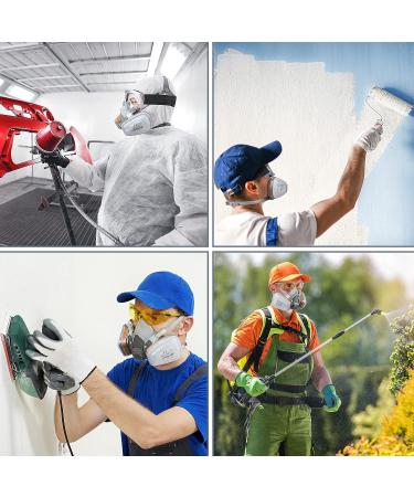 AirGearPro M-500 Reusable Respirator Mask with A1P2 Filters | Anti-Gas Anti-Dust | Gas Mask Ideal for Painting Woodworking Construction Sanding Spraying Chemicals DIY etc - Buy Online on GoSupps.com