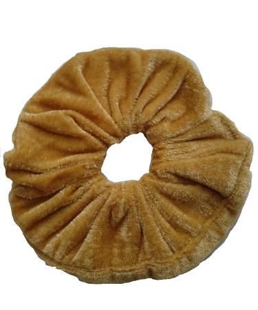 AADYA Pair of Extra Large (15CM) Velvet Hair SCRUNCHIES Elastic Scrunchy Hair BOBBLES (26 Choice of Colors) (Sand)