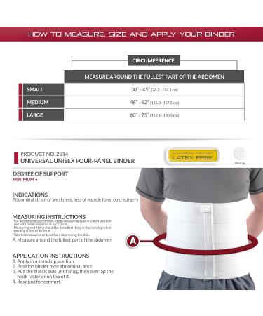 OTC Abdominal Binder & Chest Support Brace for Rib Fracture Unisex Four-Panel Large Fast International Shipping - Buy Online on GoSupps.com