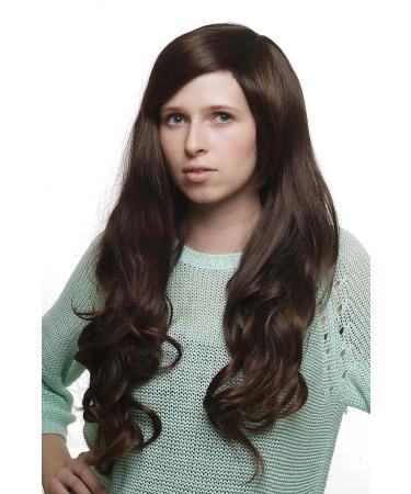 WIG ME UP - SA028-2T33 Wig dark brown mix long slightly wavy side parting