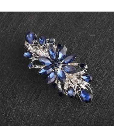WLLHYF Luxury Flower Jewelry Design Hairpin Rhinestone Flower Hair Clips Hair Barrette for Women and Girls French Style Hairclips Hair Accessories(Blue) - Buy Online on GoSupps.com