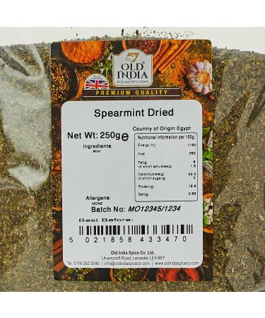 Old India Spearmint Dried 250g - Premium Quality Mint Leaves - Buy Online on GoSupps.com