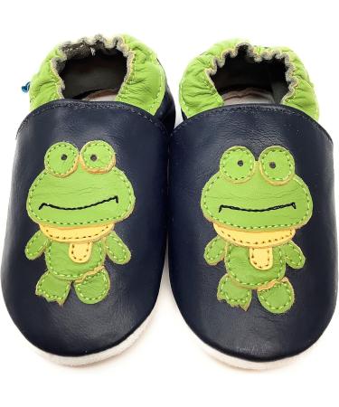 MiniFeet Premium Soft Leather Baby Shoes: Buy 4 Pairs, Get 1 Free - Toddler Shoes 0-6 Months to 4-5 Years - Frog Design - Buy Online on GoSupps.com