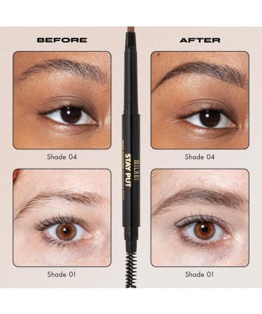 Milani Stay Put Brow Sculpting Pencil - Medium Brown | Cruelty-Free Long-Lasting Eyebrow Definition | International Shipping Available - Buy Online on GoSupps.com