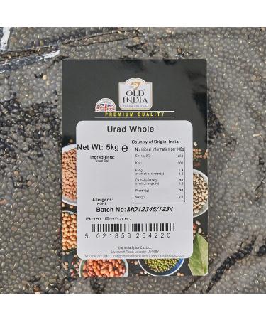 Old India Urad Whole 5kg - Premium Quality Black Lentils for Traditional Cooking - Buy Online on GoSupps.com