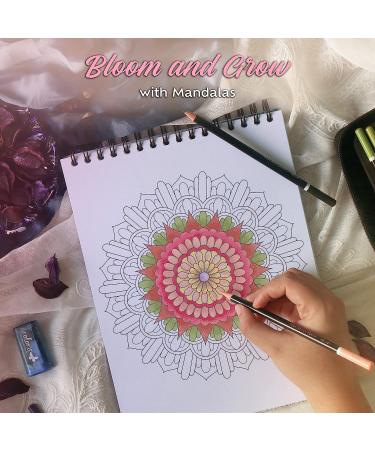 ColorIt Mandalas Volume VIII Adult Coloring Book - 50 Floral & Geometric Designs - Spiral Binding - Lay Flat Hardcover - USA Printed - Buy Online on GoSupps.com