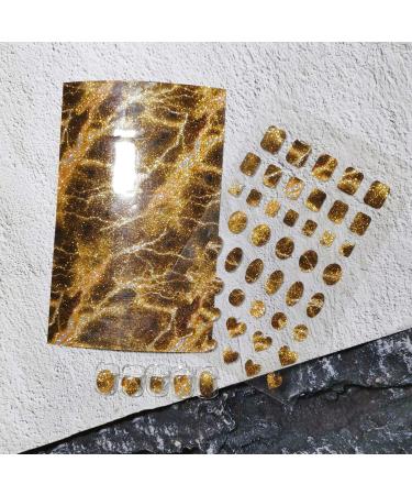 Nail Decoration 3D Adhesive Decals Amber Green Nail Sticker Aurora Ice Cube Glitter(02) Style02 - Buy Online on GoSupps.com