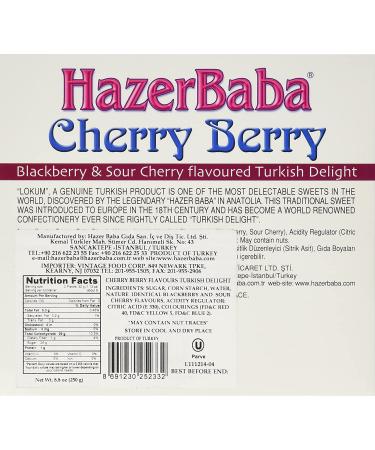 Hazer Baba Cherry Berry Turkish Delight 250g - Authentic Turkish Delight with Cherry Berry flavors - Buy Online on GoSupps.com