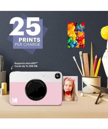 KODAK Printomatic Digital Instant Print Camera - Pink | Full Color Prints On ZINK 2x3 Sticky-Backed Photo Paper | Capture & Print Memories Instantly - Buy Online on GoSupps.com