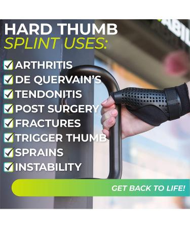 BraceAbility Hard Plastic Thumb Splint for Arthritis Treatment - Small Right, Immobilize & Stabilize CMC, Basal, MCP Joints, Trigger Thumb, Tendonitis, Pain, Sprains - Buy Online on GoSupps.com