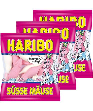 Haribo Douces souris Sweet Mice Gummy Candies 3 bags of 200 g - Buy Online on GoSupps.com