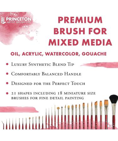 Princeton Velvetouch Series 3950 Petal Paint Brush - Ideal for Acrylic, Oil, and Watercolor - Buy Online on GoSupps.com