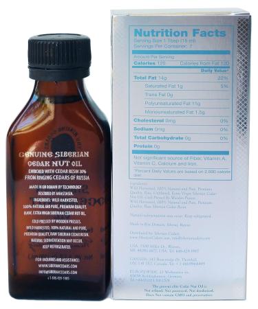 Premium Siberian Cedar Nut Oil - Cold Pressed 100ml | Enriched with Cedar Resin | Authentic Russian Oil from Kins Eco-Settlement - Buy Online on GoSupps.com