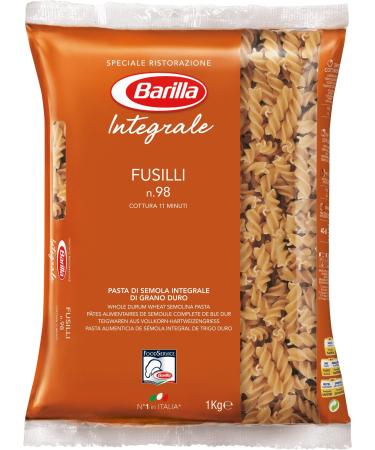 Barilla Wholemeal Pasta Fusilli Integrale 1kg (Pack of 2) 1 kg (Pack of 2)