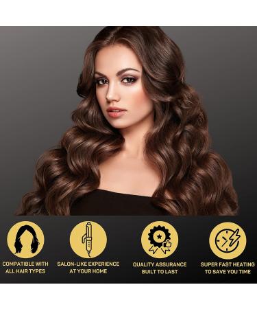 Lizze Ceramic Curling Wand - Ionic Barrel for Thick Hair Curls (1 1/4 inch) | Professional Tenaza Para Ondular El Cabello - International Shipping Available - Buy Online on GoSupps.com