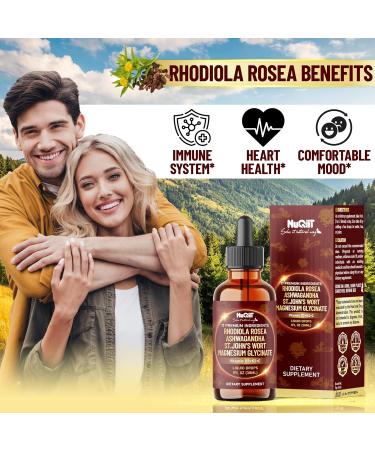 NUQIIT 17in1 Rhodiola Rosea Liquid Drops Tincture w/Ashwagandha Magnesium L-Theanine. Ultra Rhodiola Cortisol Supplement Rhodiola Root for Mood Energy - 1 FL Oz - 60 Day Supply - Buy Online on GoSupps.com