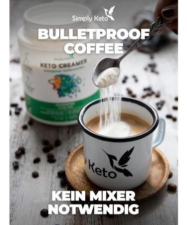 Simply Keto Creamer 450g - Sugar-Free Ketogenic Coffee Enhancer with Coconut Oil & Pasture Butter - Delicious Milk Coffee Low-Carb & High Taste - Buy Online on GoSupps.com