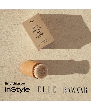 Ruhi Facial Brush for Dry Brush Massage | Made in Germany | 100% Natural Bristles | FSC-Certified Beech Wood - Buy Online on GoSupps.com