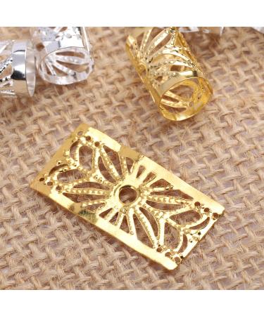 Whaline 100 Pack Aluminum Hair Cuffs - Adjustable Dreadlocks Beads with Storage Box - Gold/Silver - Braiding Hair Decorations - Buy Online on GoSupps.com
