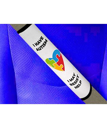 Medical Alert Seat Belt Cover for Autism - Vibrant Puzzle Sign | International Shipping Available - Buy Online on GoSupps.com