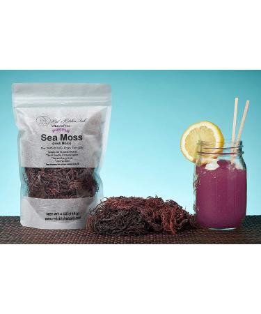Wildcrafted Purple Sea Moss from St. Lucia - 100% Natural & Raw - 4oz Pack - Hard to Find Irish Moss - Buy Online on GoSupps.com