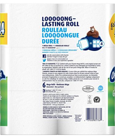 Charmin Ultra Gentle Toilet Paper - 3 Packs of 6 Mega Rolls | Soft & Strong - Buy Online on GoSupps.com