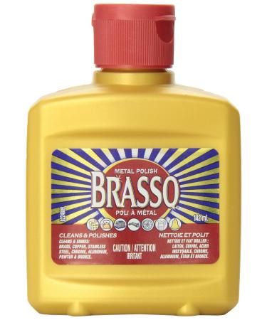 Brasso Metal Polish Cleans and Polishes - Brass Bronze Copper Stainless Steel 142 ml