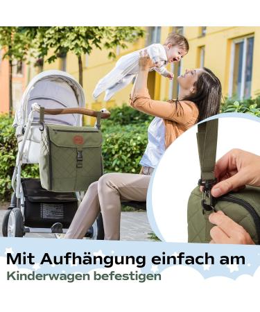 Little AMY Diaper Backpack - Multifunctional Baby Bag with Integrated Diaper Pad Extra Large Capacity & Stroller Attachment - Water-Repellent International Shipping - Buy Online on GoSupps.com