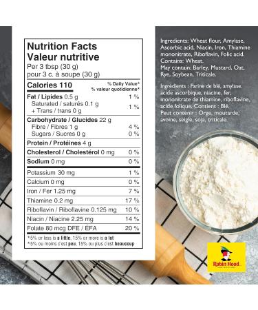 Robin Hood Unbleached All Purpose Flour 2.5kg Made with 100% Canadian Wheat 2.5 kg (Pack of 1) UNBLEACHED - Buy Online on GoSupps.com