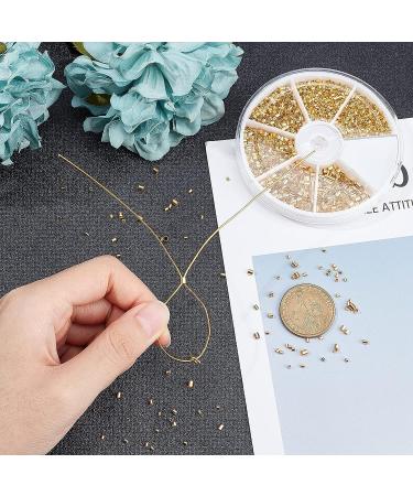 PandaHall 3000 Pcs Brass Tube Crimp Beads Cord End Caps 1.5mm 2mm 2.5mm for Jewelry Making - Buy Online on GoSupps.com
